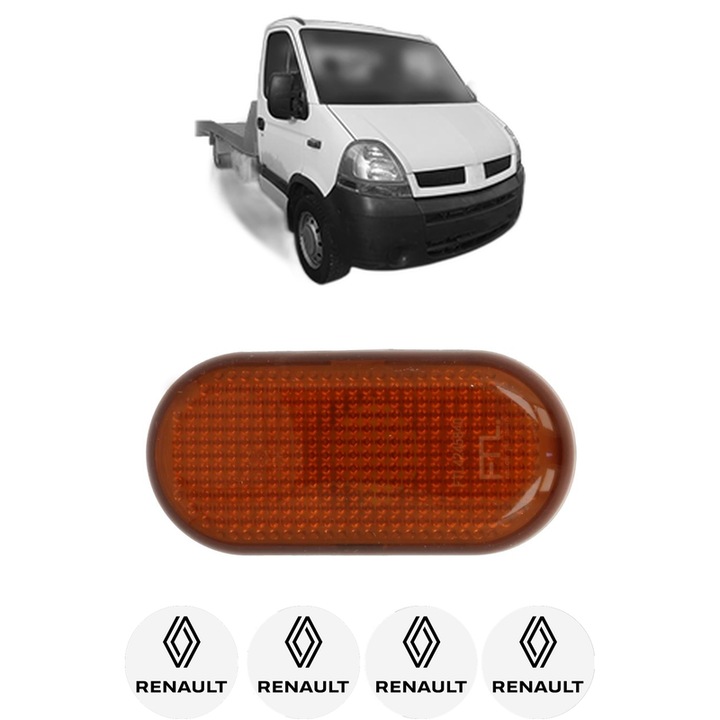 Semnalizator Partea Dreapta / Stanga RENAULT MASTER PRO Platform/Chassis (HH__, UH__) din 2005-2010, Auto, Blic, 4 Stickere auto cu RENAULT