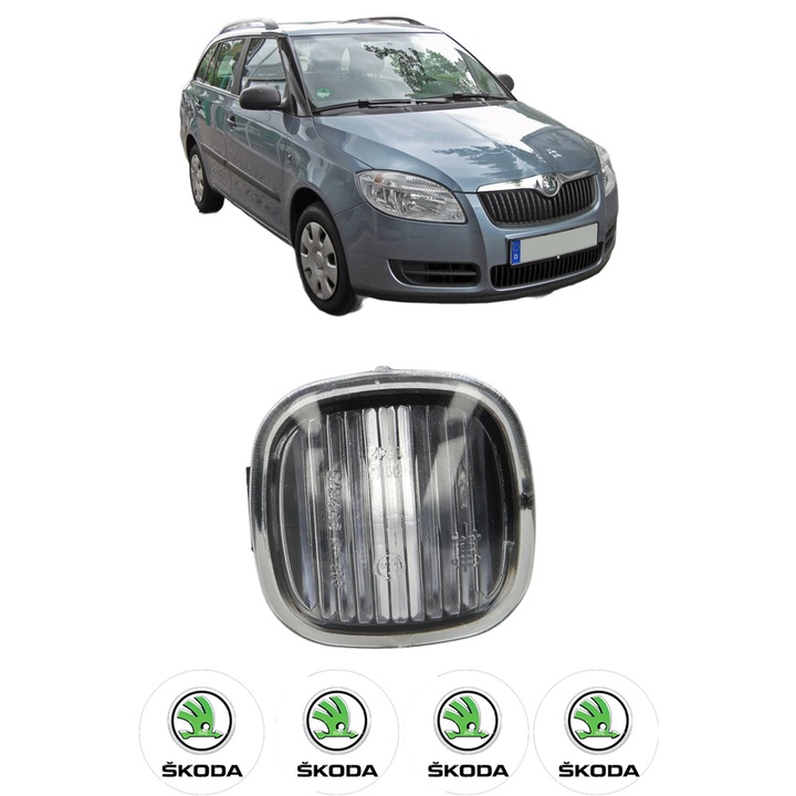 Semnalizator Partea Dreapta / Stanga SKODA FABIA II Combi (545) din 2007-2014, Auto, Blic, 4 Stickere auto cu SKODA