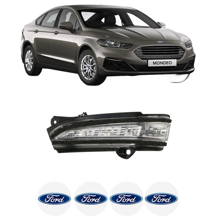Semnalizator Oglinda Stanga FORD MONDEO V Saloon (CD) din 2012-2019, Auto, Blic, 4 Stickere auto cu FORD