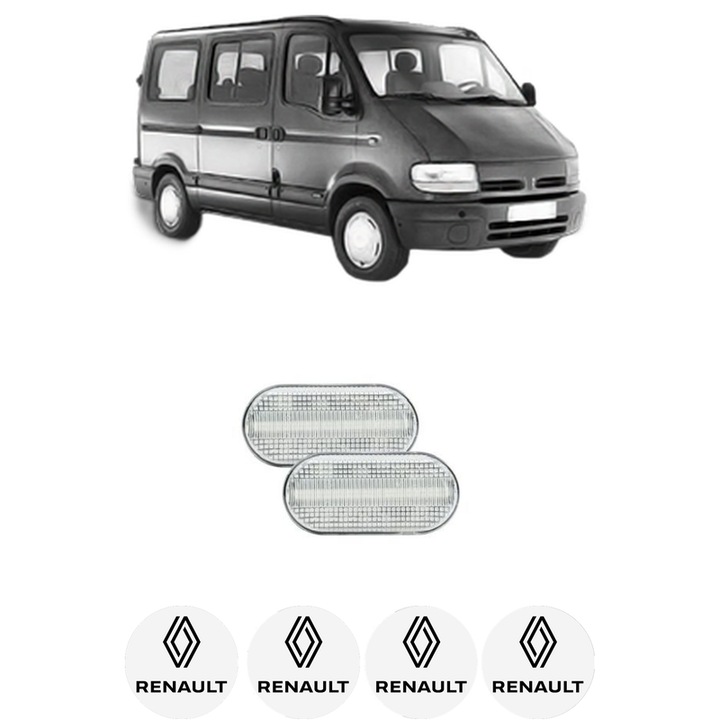 Semnalizator Partea Dreapta / Stanga RENAULT MASTER II Bus (JD) din 1997-2010, Auto, Blic, 4 Stickere auto cu RENAULT