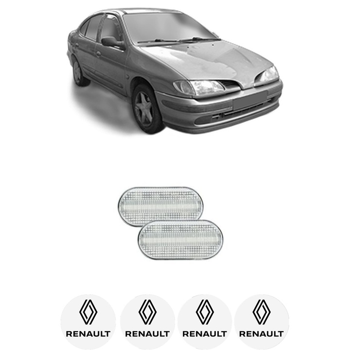 Semnalizator Partea Dreapta / Stanga RENAULT MEGANE I Hatchback Van (SA0/1_) din 1995-2000, Auto, Blic, 4 Stickere auto cu RENAULT