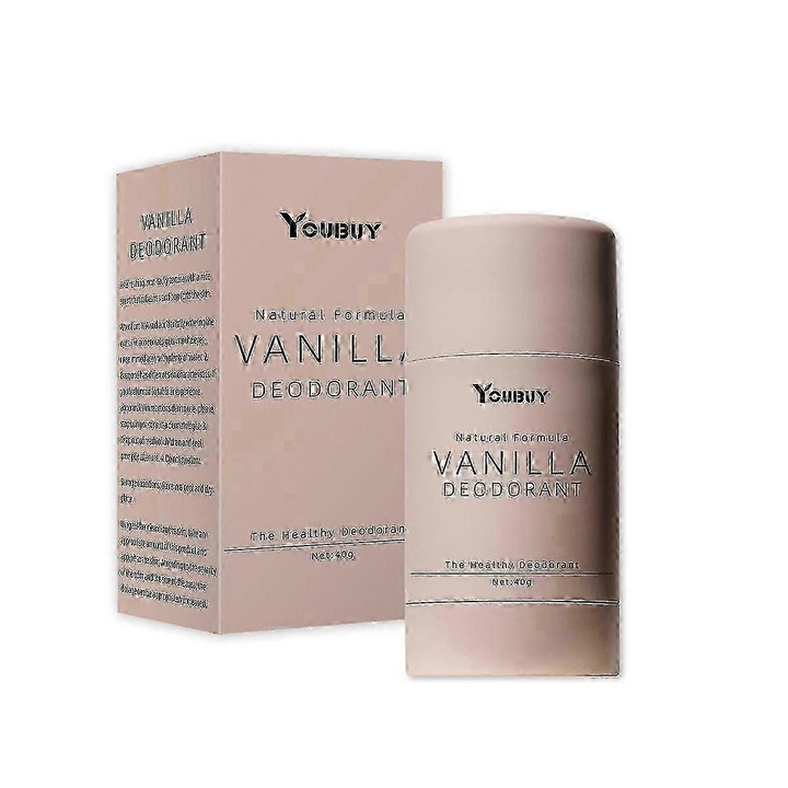 Deodorant natural cu vanilie, 72h protectie impotriva mirosurilor, vegan, pentru piele sensibila, 1PCS