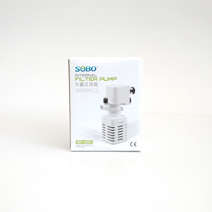 Filtru intern submersibil SEBO WP-650F, 3W, 250 L/h, motor cupru, rotor silentios, aerare reglabila, ventuze anti-alunecare