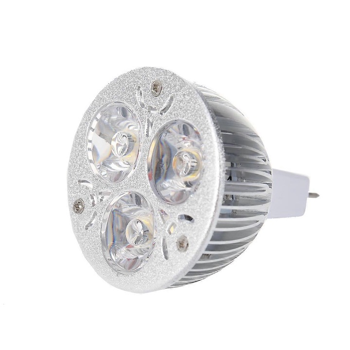 Bec LED, 3W, MR16, alb cald, 580-600LM, 4.8x5cm