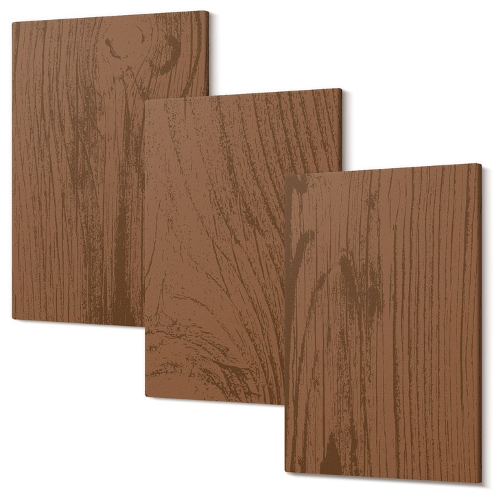 Picturi pe panza triptic pentru living, Wallfluent, Textura lemnului minimalism scoarta, 3 piese, 3x40x60 cm, Decorativ, Modern, 040030010480000288888