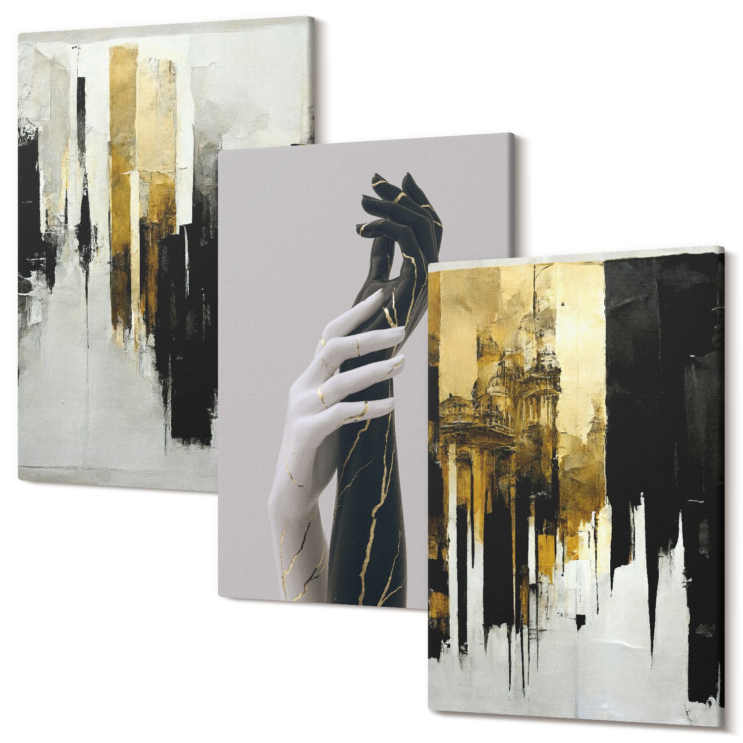 Modèle Abstracte Set Tablouri Canvas decor interior, Wallfluent, Modele abstracte de ...