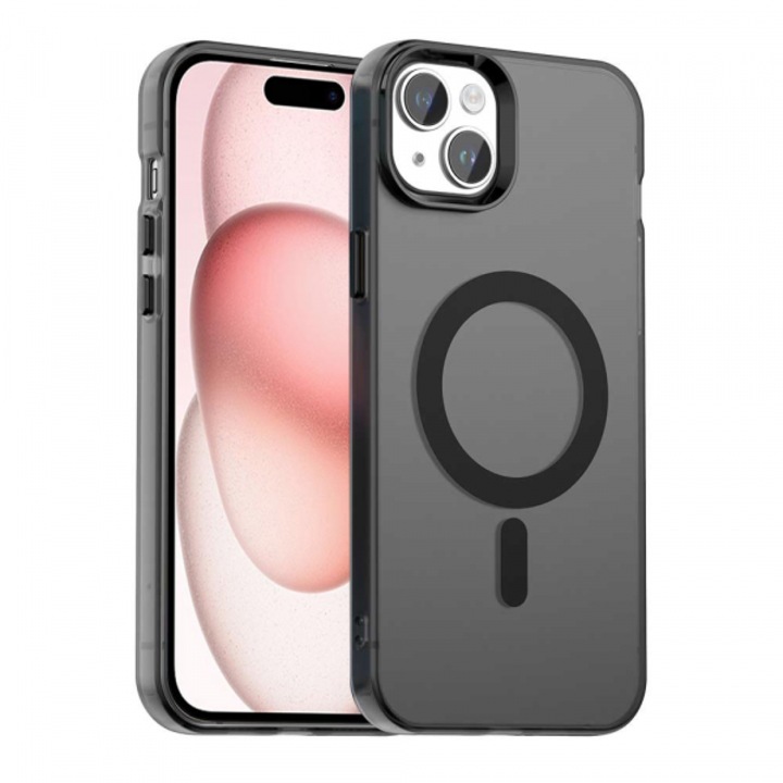 MagSafe tok Apple iPhone 15-höz, CandyCase, Fekete