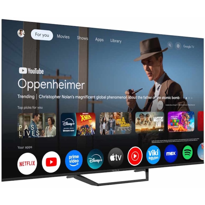 Tesla Google TV DLED 65E655BUS, 165 cm, UHD, blackDVB-T/T2/C/S/S2, 250cd/m2, VESA 200x499 mm