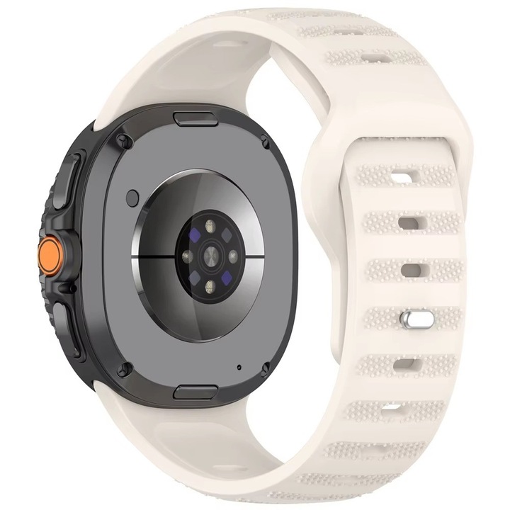 Каишка Съвместим с Samsung Galaxy Watch 8 40мм / 44мм / Classic 46мм – Закопчаване с метален щифт, Лесно регулиране, Best Accessories, бежов