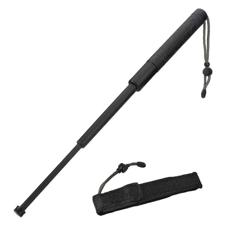 Teleszkópos túrabot, fekete, 55 cm, 24 cm