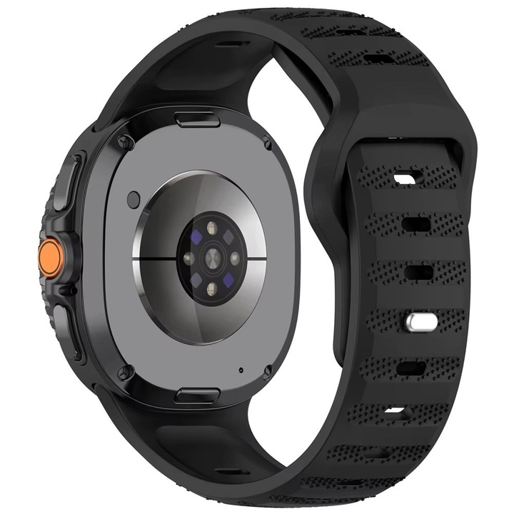 Szilikon szíj Samsung Galaxy Watch 8 40mm / 44mm / Classic 46mm-hez – Fém csat, Könnyen állítható, Best Accessories, fekete