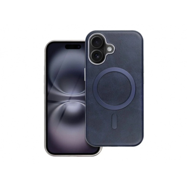 Husa MagSafe pentru Apple iPhone 16 Pro, Gentleman Mag, Bleumarin