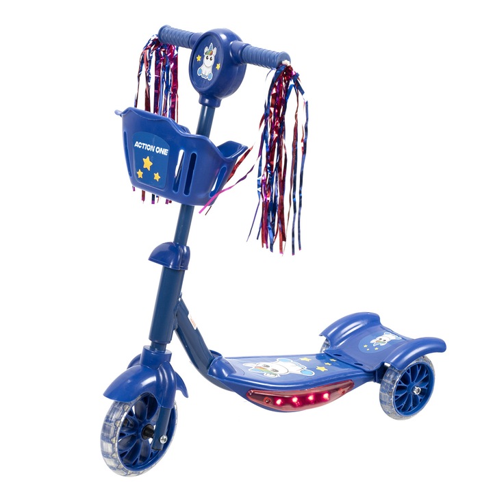 Trotineta KIDDY II cu Lumini si Muzica Blue