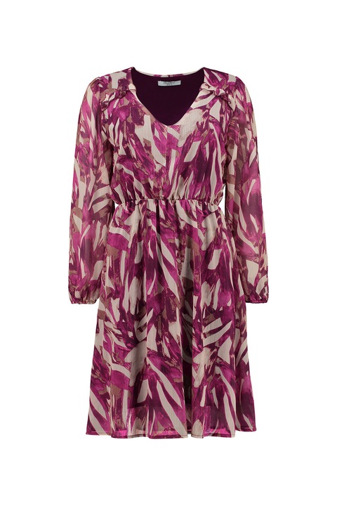 Zabaione, Rochie mini evazata, Fucsia/Bej, 2XL