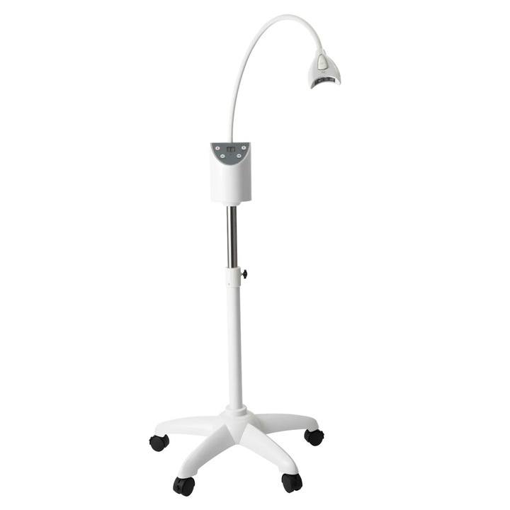 LED fogfehérítő készülék, 2000 mW/cm, 4 LED, fehér, állítható kar, komplett szett