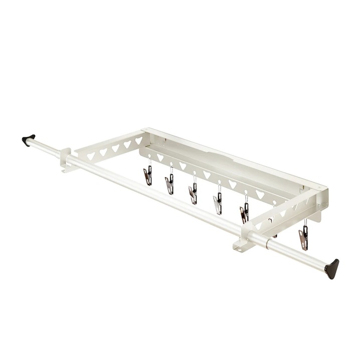 Ruhaszárító, falra szerelhető, kompakt kivitel, fehér, M