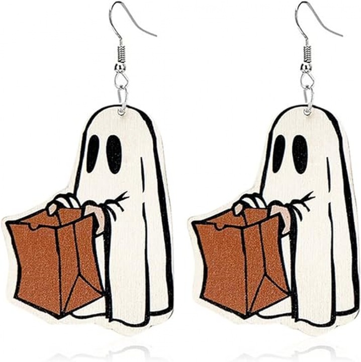 Cercei de Halloween, fantome, acril, multicolor