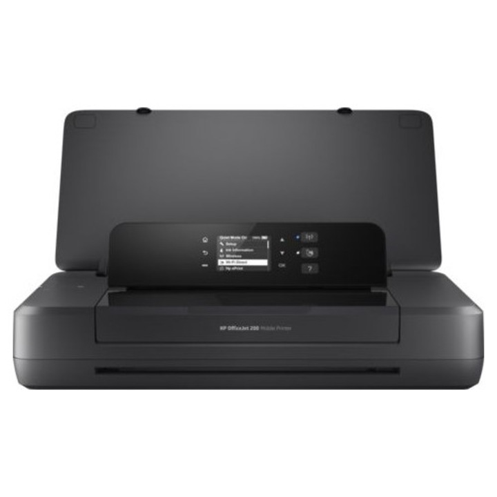 Imprimanta HP Officejet 200 Inkjet, Color, A4, 19 ppm, USB, Wi-Fi, 1200 x 1200 DPI, Black