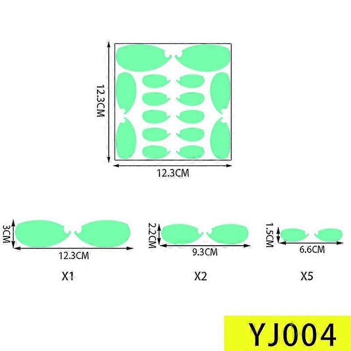 Комплект светещи декоративни стикери за Хелоуин, екологично PVC, водоустойчиви, 30x30 см