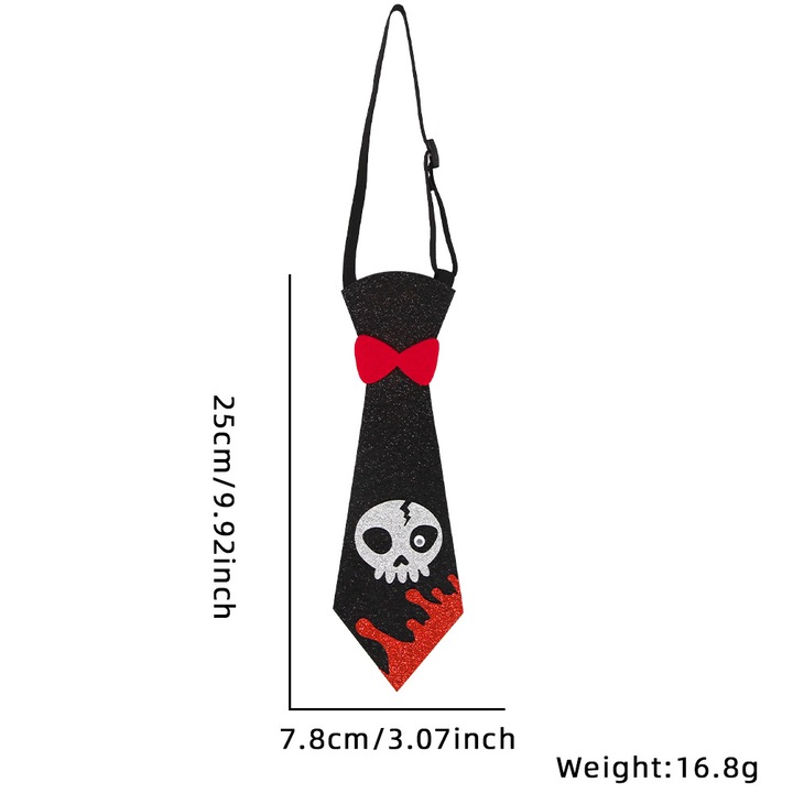 Set 3 cravate Halloween, tema Halloween, multicolor