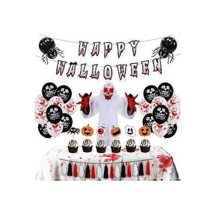 Halloween lufi szett, parti dekorációk, újrafelhasználható