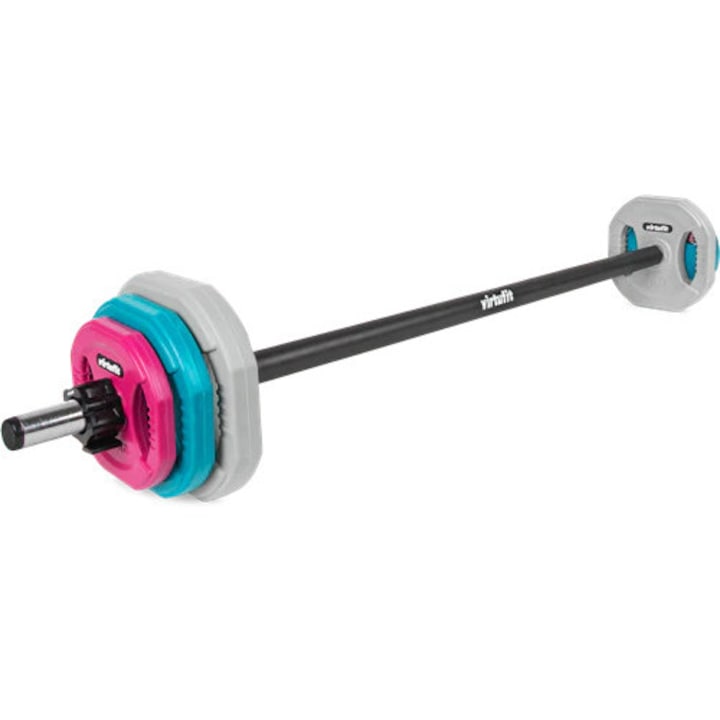 Set Bara fitness de aerobic cu greutati multicolor VirtuFit 20 kg