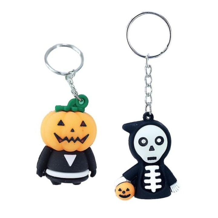 Kulcstartó készlet 2 darab, kreatív design, gumiból, 6.5x3.5x1cm, többszínű