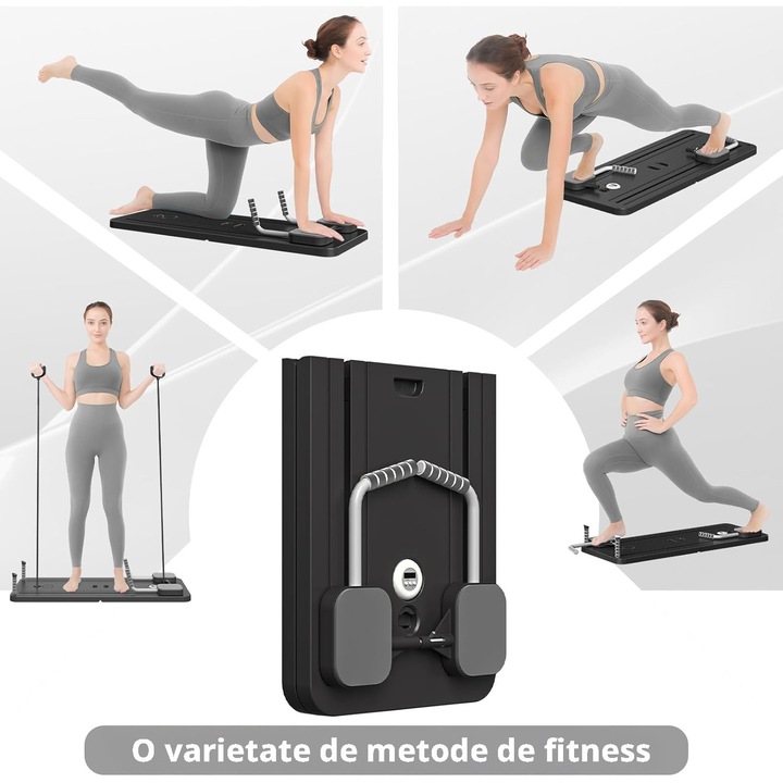 NextWave összecsukható Pilates Reformer készülék otthoni edzőfelszerelés, ideális kezdőknek és haladóknak, tartós fémváz, állítható rendszer a változatos gyakorlatokhoz, könnyen összecsukható és tárolható