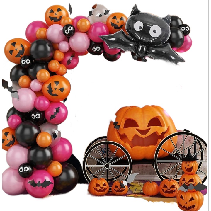 Halloween lufi szett, partikra, többszínű