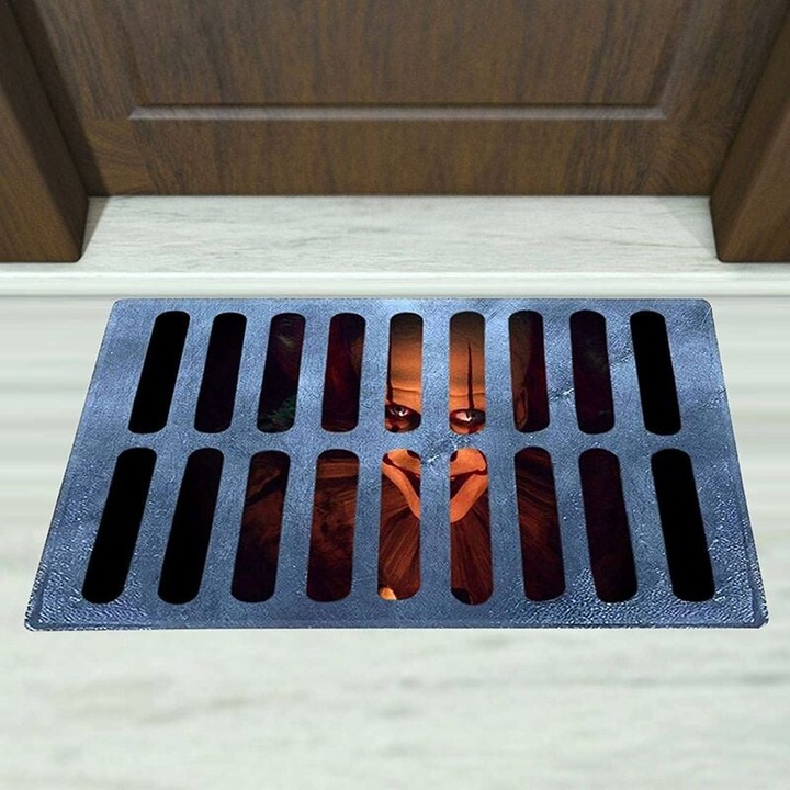 Vicces, csúszásmentes bejárati szőnyeg, bohóc design, beltéri vagy kültéri, Halloween