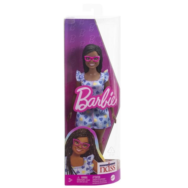 Down-szindrómás barna hajú Barbie baba