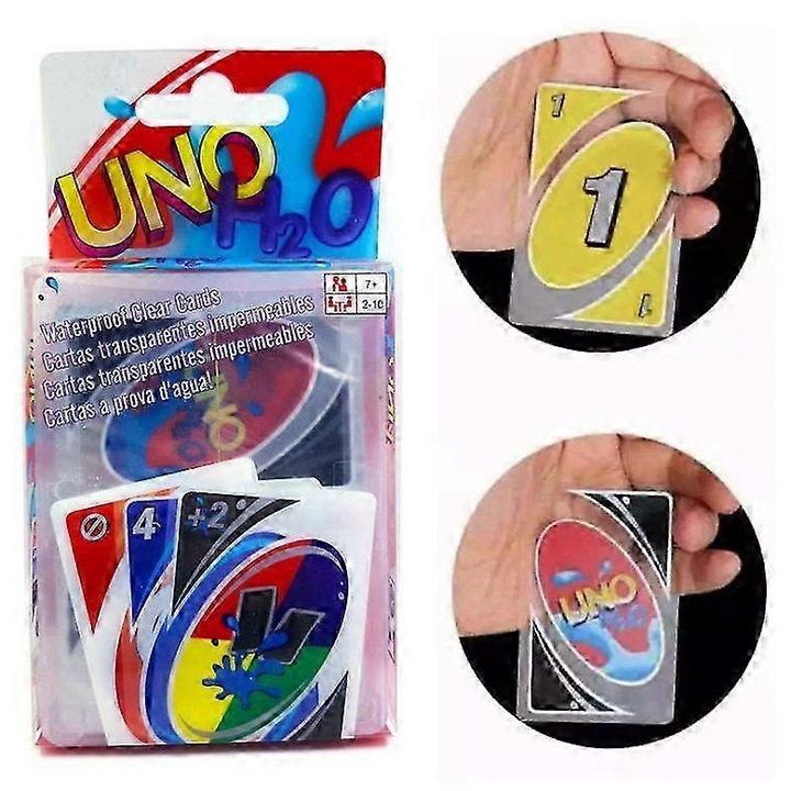 Társasjáték Treingi 2024, H2O kártyajáték, átlátszó PVC, vízálló, gyerekeknek, 7-12 év, 12+ év