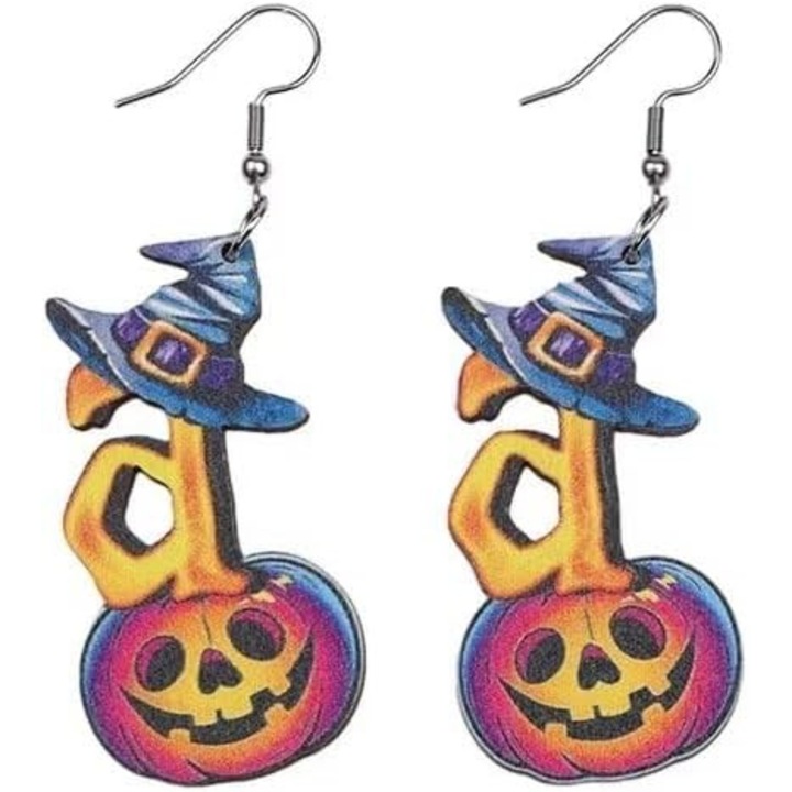 Cercei Halloween, Aliaj/Lemn, Multicolor