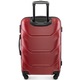 Troler mediu, Zagatto®, Rosu, 65x42x26 cm, Maner telescopic din aluminiu, 4 roti 360, Capacitate 60L, Picioare de protectie laterale, Cifru, ZG504 ABS B D.Red