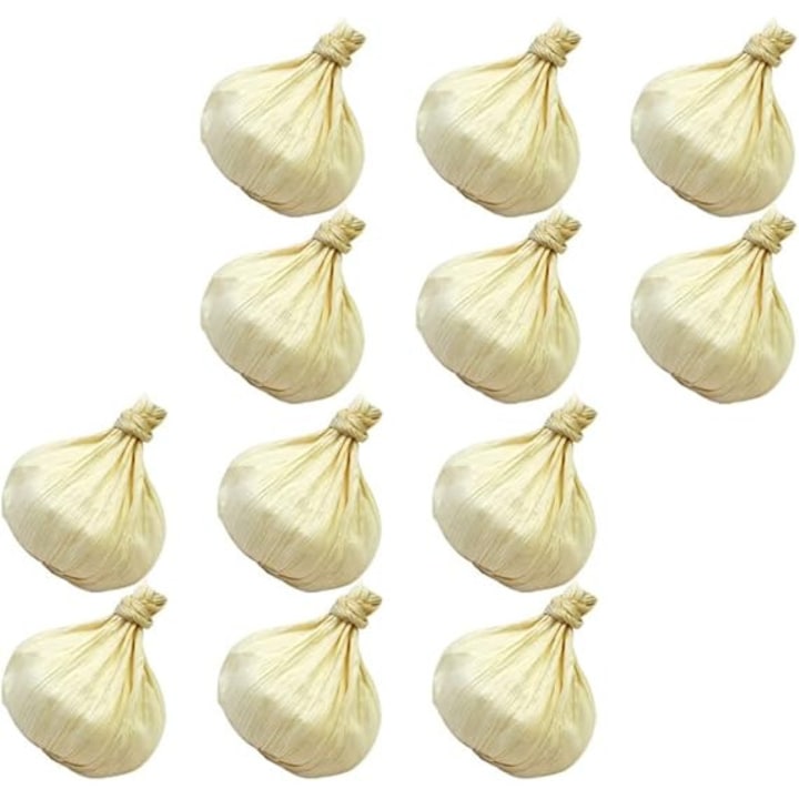 Комплект от 12 изкуствени чесъна, декоративни, есенен модел, многоцветни