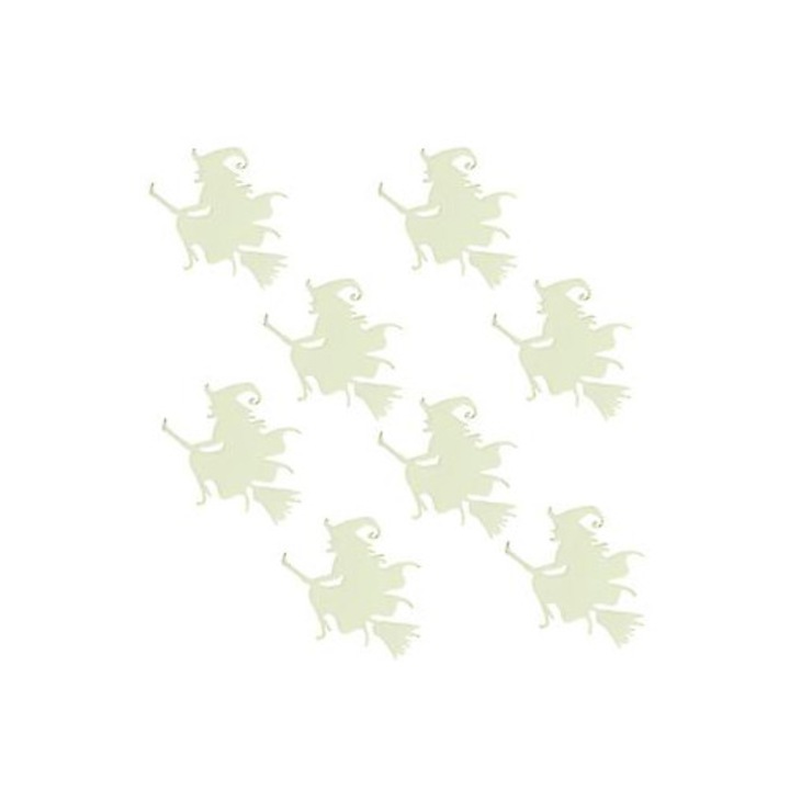 Комплект от 12 Декоративни стикери за Хелоуин, ПВЦ, Светещи в тъмното, 7x5.3см