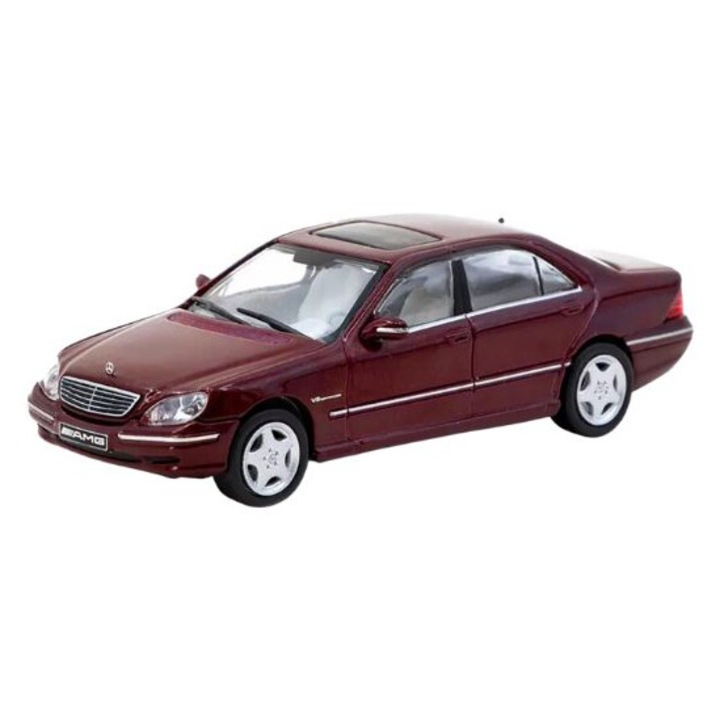 Autómodell Mercedes S55 AMG Bordó 1:64 Tarmac Works