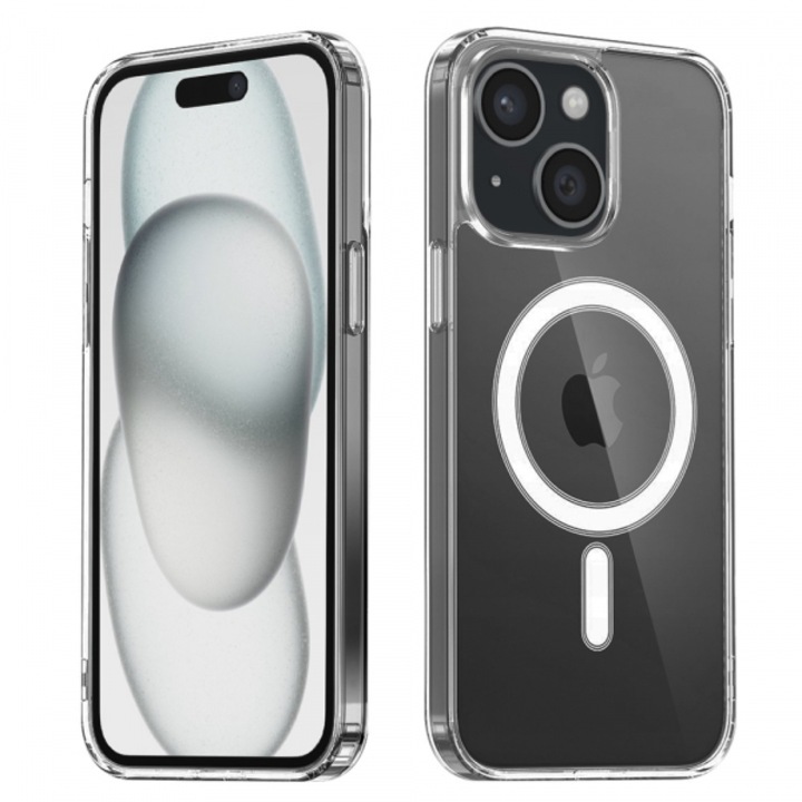 Husa MagSafe pentru Apple iPhone 15, Pro, Transparenta