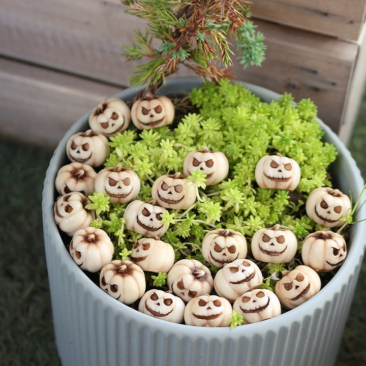 Set 20 Figurine Dovleci Halloween din Rasina, 1.4x1.6cm