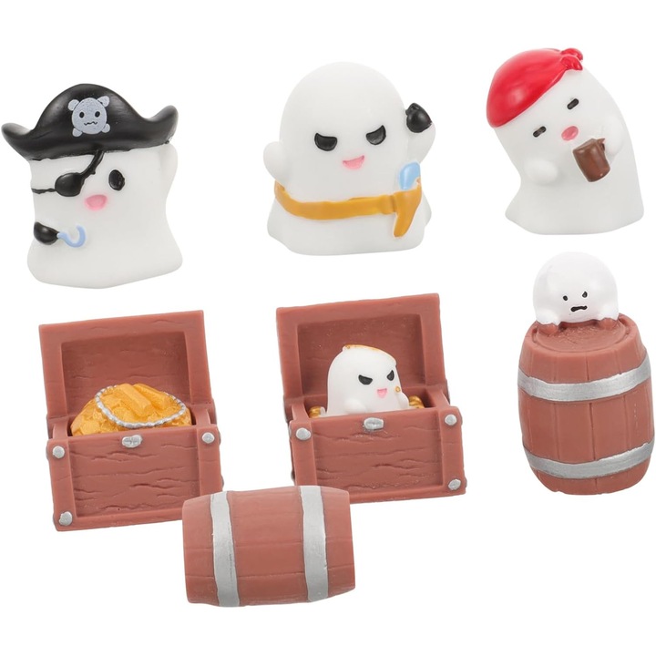 Ornamente decorative Halloween set, miniaturi pentru micro peisaje, multicolor