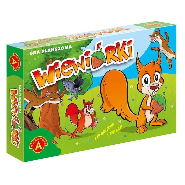 Társasjáték, Alexander, Wiewiorki big ALEX, 4 bábu, 20 zseton, többszínű