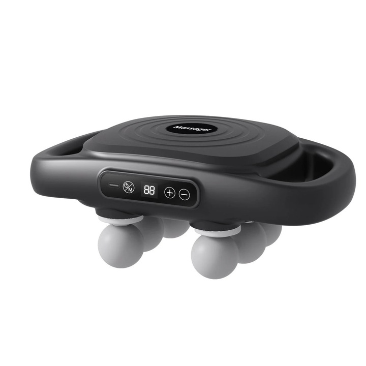 Elektromos masszázskészülék 6 fejjel, fűtéssel és gyúró funkcióval, hordozható masszázskészülék