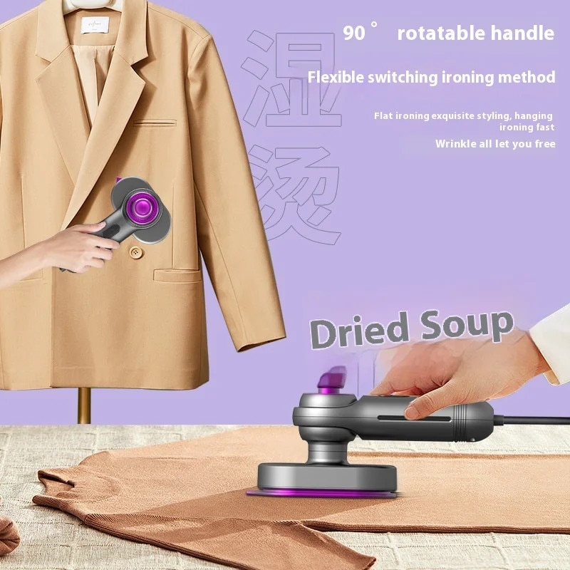 Fier de Calcat Portabil, Model HB-606 - Calcat Uscat si cu Abur - Maner Rotativ 360° - Rezervor de Apa cu Capacitate Mare - Compact si Usor de Folosit