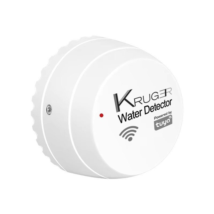 Senzor smart Kruger, detectare scurgeri apa, Wi-Fi, compatibil app TUYA, alb