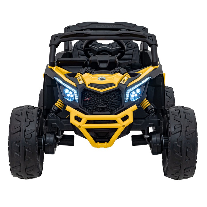 ATV pentru copii, RAMIZ, 4x200W, 24V, 5Ah, 110x72x65 cm, galben/negru