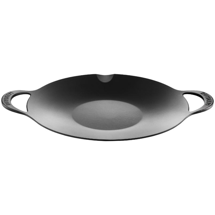 Tava de gratar/ prajit aluminiu 36 cm, BUYDEEM, neagra, cu manere ergonomice, suprafata antiaderenta