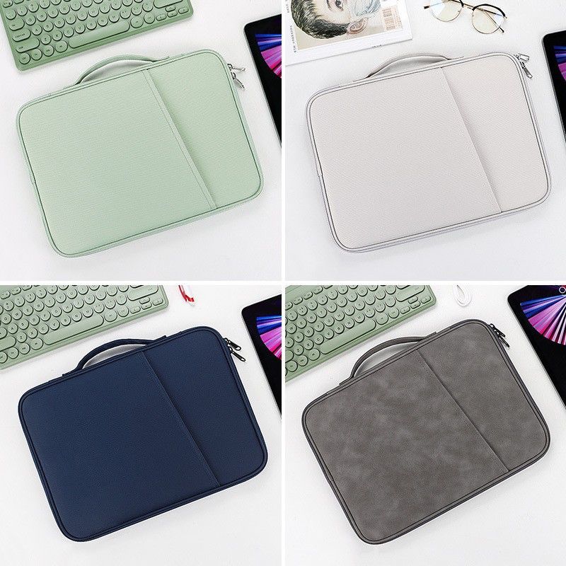 Husa tableta/laptop 12.9 inch, Nylon, Slim, Compatibilitate Universala, Rezistenta la uzura si socuri, Albastru