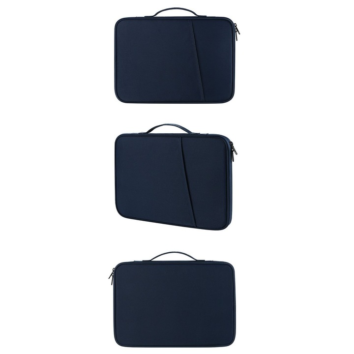 Husa tableta/laptop 12.9 inch, Nylon, Slim, Compatibilitate Universala, Rezistenta la uzura si socuri, Albastru