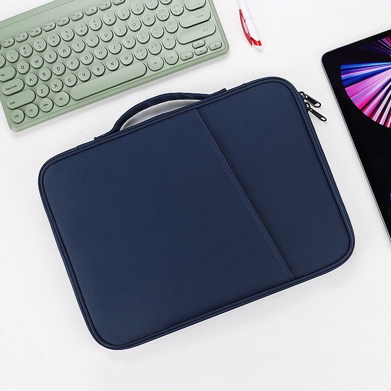 Husa tableta/laptop 12.9 inch, Nylon, Slim, Compatibilitate Universala, Rezistenta la uzura si socuri, Albastru