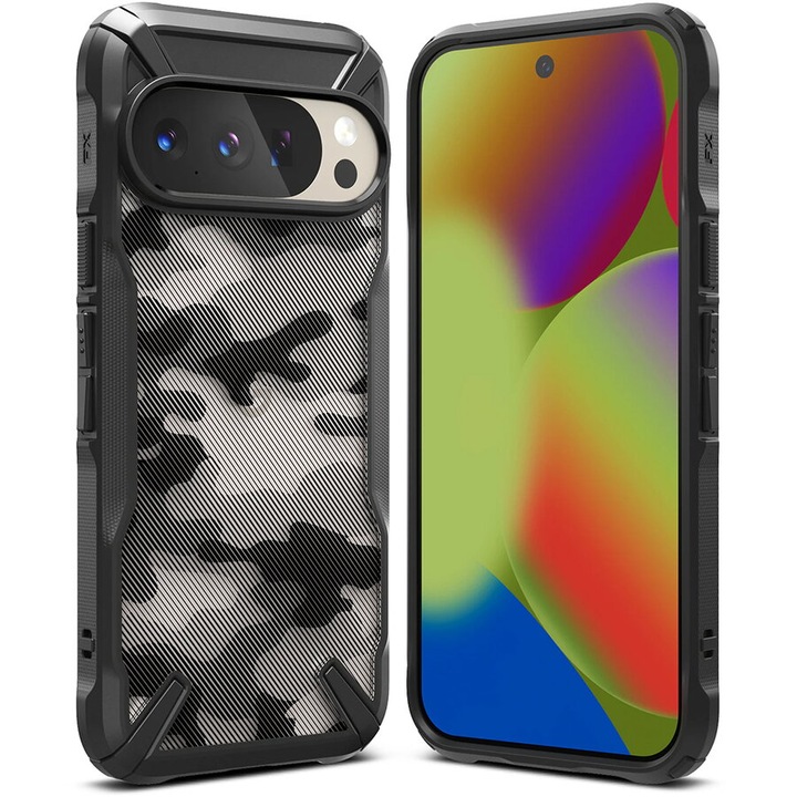 Husa pentru Google Pixel 10 / 10 Pro - Ringke Fusion X Design - Camo Black